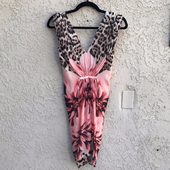 Marciano Fleurt Sleeveless Ruched Floral Dress - Picture 3 of 6